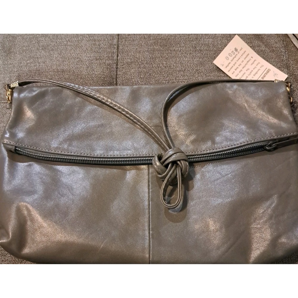 Vintage Reem Gray Genuine Leather Handbag Buttery Soft New With Tags Unused - Picture 7 of 7